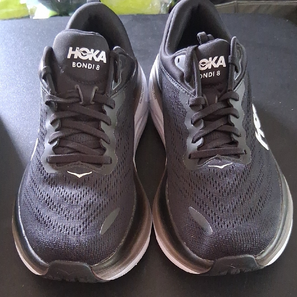 Hoka Black Athletic Shoes with Chunky Sole and Breathable Mesh
